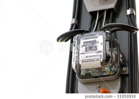 electric meters on electric poles 31958938
