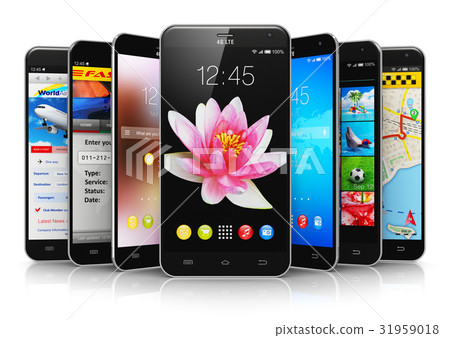 Modern touchscreen smartphones Modern touchscreen smartphones 31959018