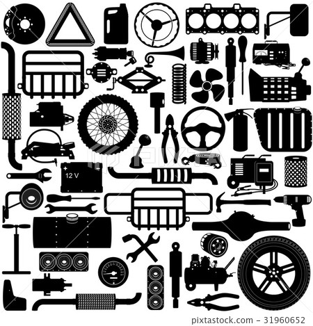 Vector Car Parts Pictogram 31960652
