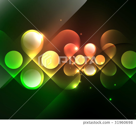 Vector glowing geometric shapes background 31960698