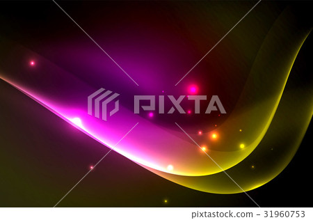 Smoky glowing waves in the dark 31960753