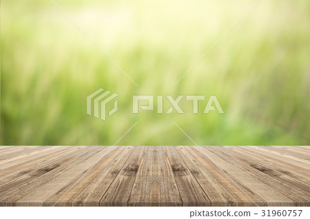 table top on green blurred  background 31960757