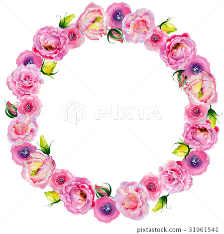 Wildflower rose flower in a watercolor style 31961541