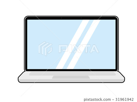 Laptop computer (blue screen) - Stock Illustration [31961942] - PIXTA