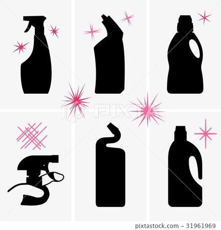 Bottles of cleaning products 31961969