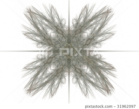 3D rendering with grey fractal 3D rendering with grey fractal 31962097