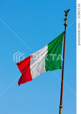 flag of Italy over sky flag of Italy over sky 31962516
