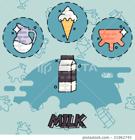 Milk production Icons set Milk production Icons set 31962745