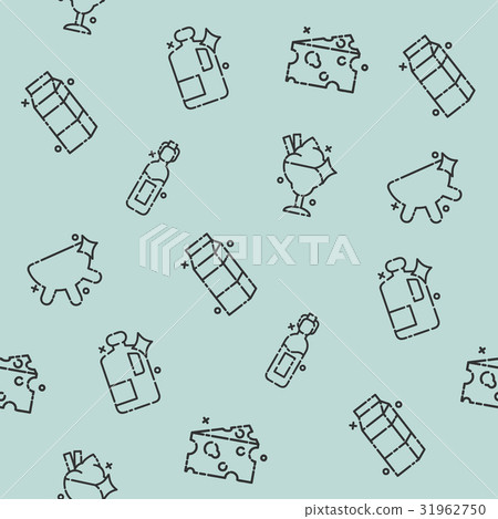 Milk production Icons pattern Milk production Icons pattern 31962750