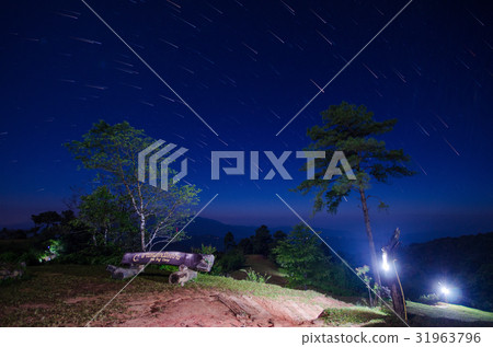 Stars Trails in Huai Nam Dang national park, Stars Trails in Huai Nam Dang national park, 31963796