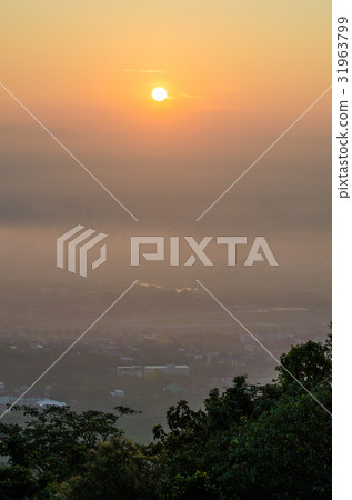 Sunrise at view point chiang mai thailand Sunrise at view point chiang mai thailand 31963799