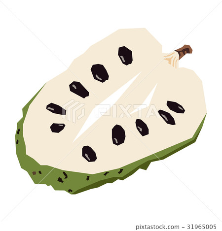 Isolated cut soursop Isolated cut soursop 31965005
