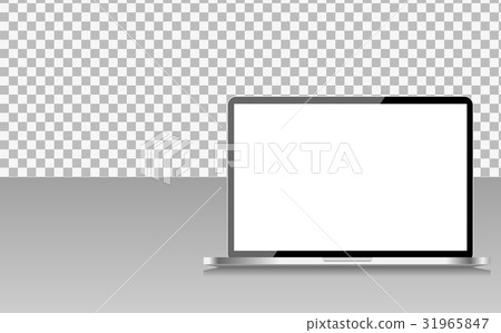 Realistic Computer Laptop with Abstract Wallpaper Realistic Computer Laptop with Abstract Wallpaper 31965847
