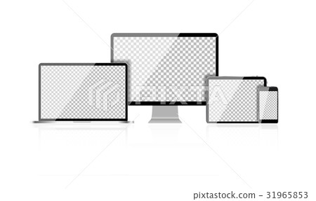 Realistic Computer Laptop, Mobile Phone, Tablet PC Realistic Computer Laptop, Mobile Phone, Tablet PC 31965853