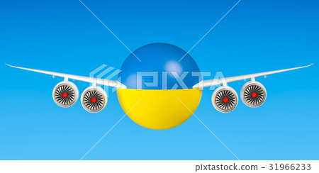 Ukrainian airlines and flying's concept Ukrainian airlines and flying's concept 31966233