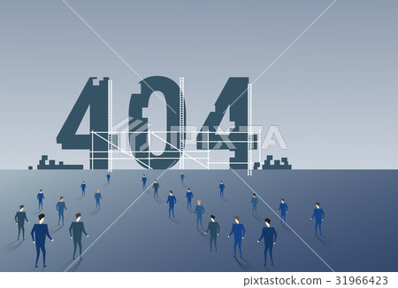 Business People Group Walking To 404 Not Found 31966423