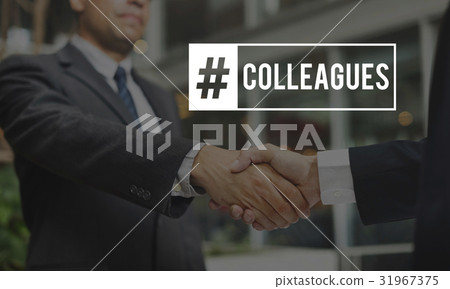 Meeting Business Colleagues Brainstorm Word Meeting Business Colleagues Brainstorm Word 31967375