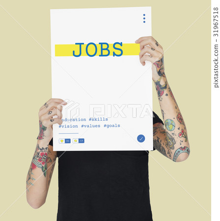 Hands holding network graphic overlay banner 31967518