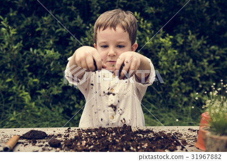Little Kid Playful Cheeky Dirt 31967882