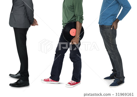 Group of Diverse People Turn Side Set Studio Isolated Group of Diverse People Turn Side Set Studio Isolated 31969161