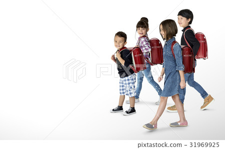 Happiness group of cute and adorable students are back to school Happiness group of cute and adorable students are back to school 31969925