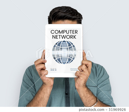 Graphic of global communication connection technology on digital tablet Graphic of global communication connection technology on digital tablet 31969926