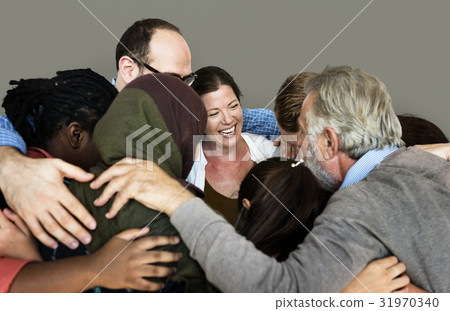 Diverse Group of People Together Studio Portrait 31970340