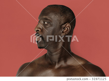 Adult Man Serene Face Expression Studio Portrait Adult Man Serene Face Expression Studio Portrait 31971125