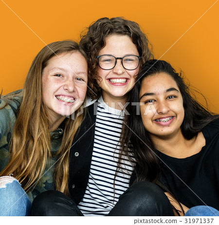 Diverse Young Adult Women Friendship Together Studio Portrait 31971337