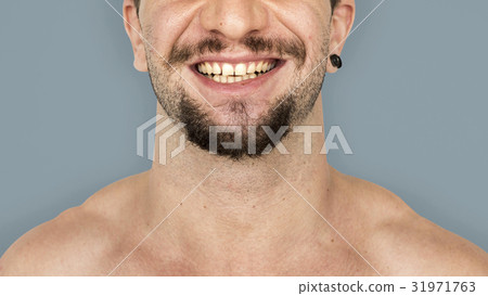 Adult man smiling studio portrait 31971763