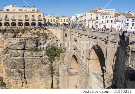 New Bridge over Guadalevin River in Ronda, Malaga New Bridge over Guadalevin River in Ronda, Malaga 31973231