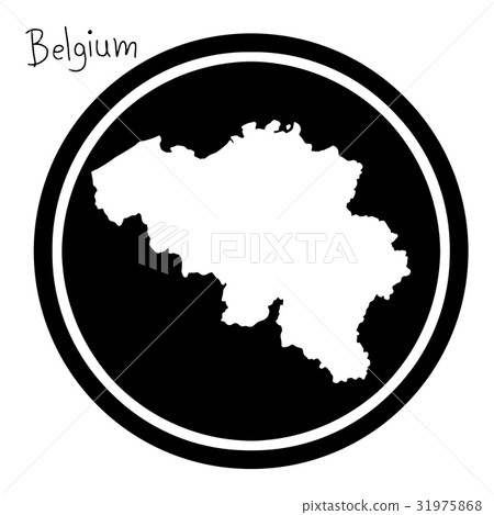 vector illustration white map of belgium  31975868
