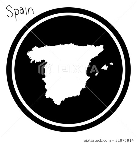 vector illustration white map of Spain vector illustration white map of Spain 31975914