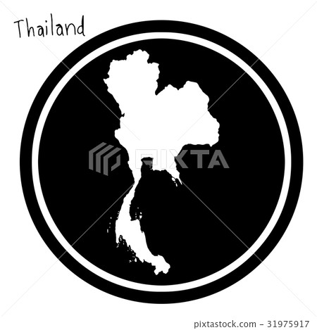 vector illustration white map of Thailand 31975917