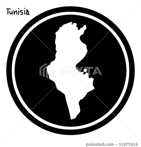 vector illustration white map of Tunisia 31975918