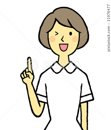 Young nurse pointing - Stock Illustration [31976477] - PIXTA