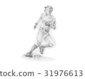 Baseball runner handwritten illustration 31976613