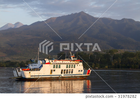 Ferry boat in Indian ocean, Indonesia 31978282