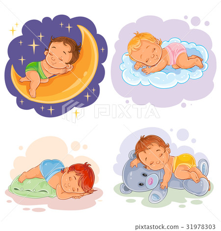 Set illustration babies sleep 31978303