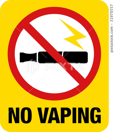 Electronic cigarette prohibition mark Electronic cigarette prohibition mark 31978557
