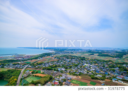 Aerial view of Tendonai, Choshi-shi, Chiba prefecture 31978775