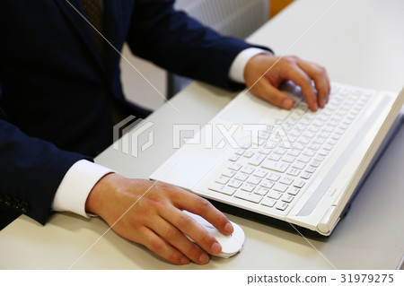 Businessman personal computer Businessman personal computer 31979275