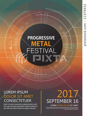 Progressive metal festival concert invitation 31979932