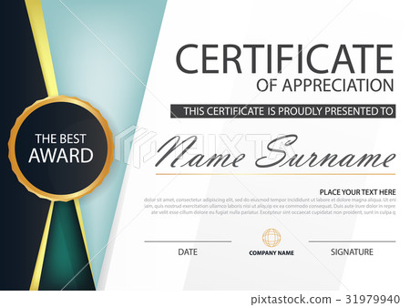 Green blue Elegance horizontal certificate Vector Green blue Elegance horizontal certificate Vector 31979940