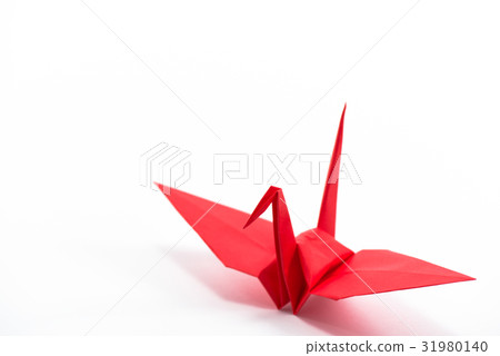 Folded paper crane Folded paper crane 31980140