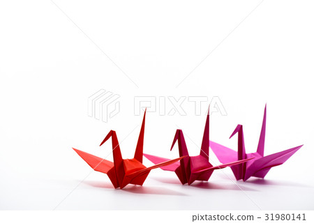 Folded paper crane Folded paper crane 31980141