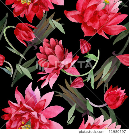 Wildflower Aquilegia flower in a watercolor style 31980597