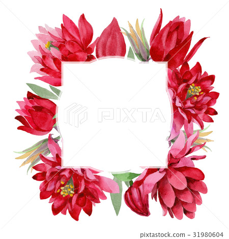 Wildflower Aquilegia flower in a watercolor style 31980604