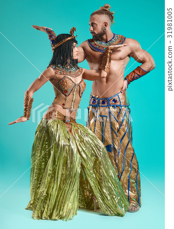 The man, woman in the images of Egyptian Pharaoh The man, woman in the images of Egyptian Pharaoh 31981005