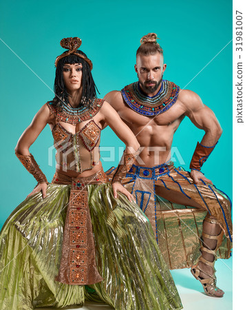 The man, woman in the images of Egyptian Pharaoh The man, woman in the images of Egyptian Pharaoh 31981007